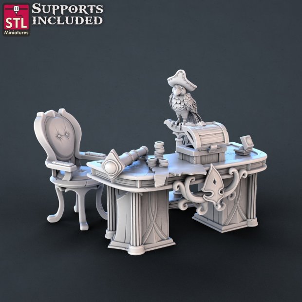 Captain's table Figure (Unpainted)