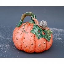 Snail On Pumpkin Figure