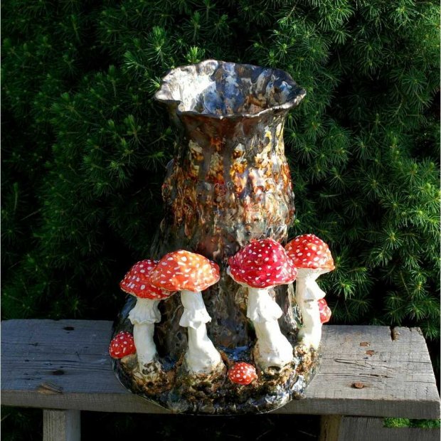 Large Fly Agaric Vase