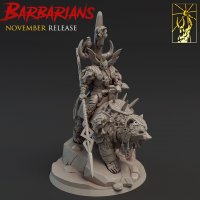 Barbarian Rider Figure (Unpainted)