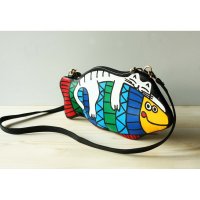 Cat on Fish Handbag