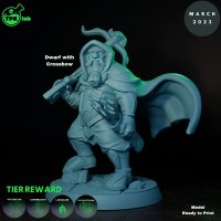 Dwarf with Crossbow Figure (Unpainted)