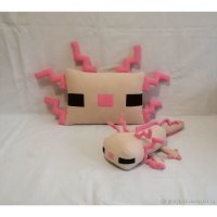 Handmade Minecraft - Beige Axolotl Plush Set