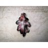 Dark-red Oak Leaf Pendant Necklace