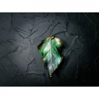 Emerald Poplar Leaf Pendant Necklace