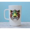 Multicolored Tiger Mug With Decor