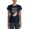 Coffee, Cats, and Coding Funny Programmer Women's T-Shirt