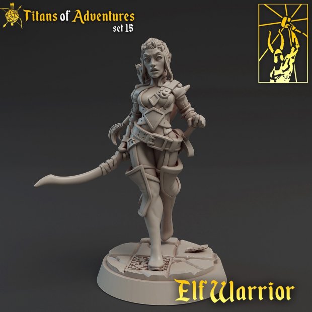 Elven Guard Archer Figure (Unpainted)