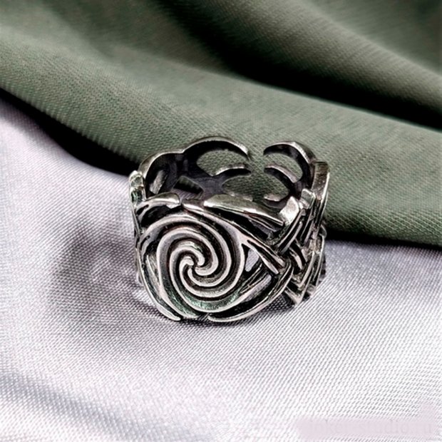 Druid with Solar Symbol of the Sun Ring