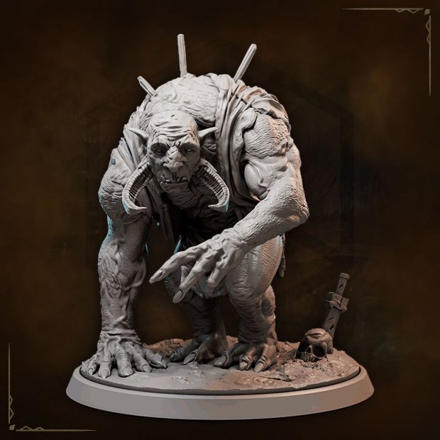 Monster Troll Figure (Unpainted)