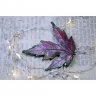 Purple Leaf Brooch