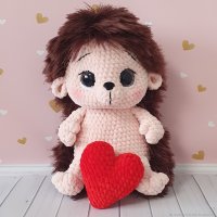 Hedgehog With Heart Plush Toy