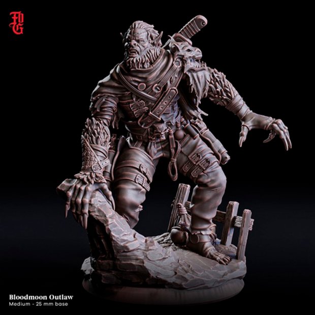 Voken Blood Moon, Bugbear Robber Figure (Unpainted)