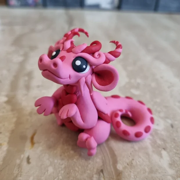 Pink Dragon Figure