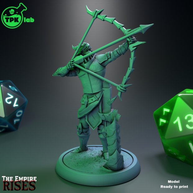 Dragonborn Archer Figure (Unpainted)