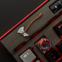 Marvel - Thor Axe Symbol Custom Metal Keycaps for Mechanical Keyboard