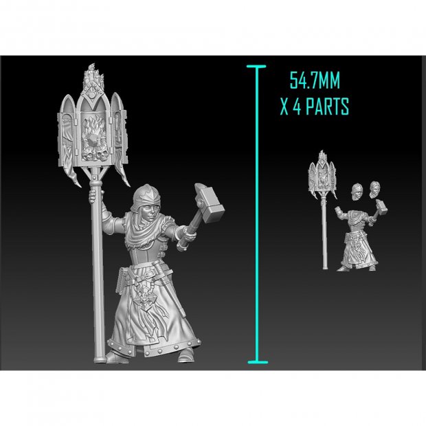 Paladin with hammer and icon Figure (Unpainted)