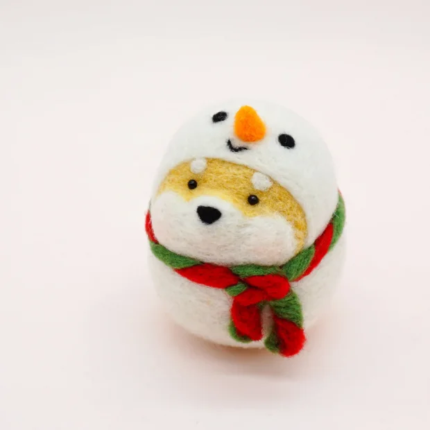 Snowman Shiba Inu Dog Plush Toy