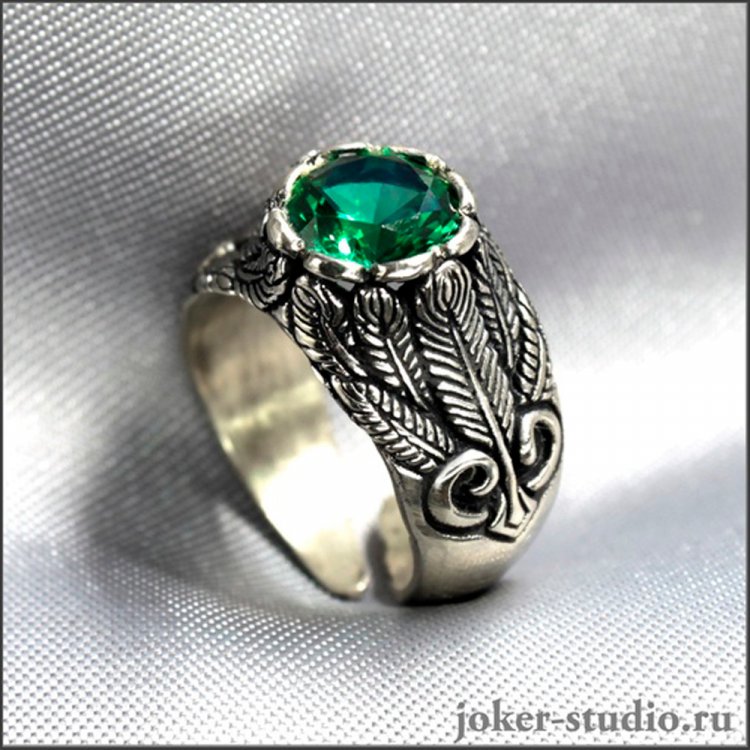 Emerald Zircon Ring