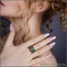 Emerald Zircon Ring