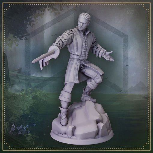 Will Ravengard, the Human Sorcerer Figure (Unpainted)