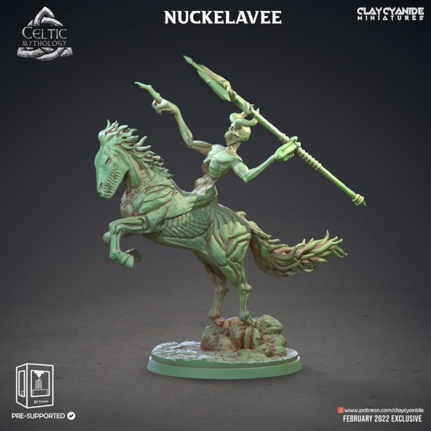 Skeleton Rider with a spear Figure (Unpainted)