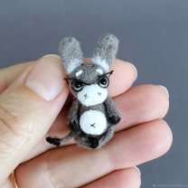 Micro Donkey Plush Toy