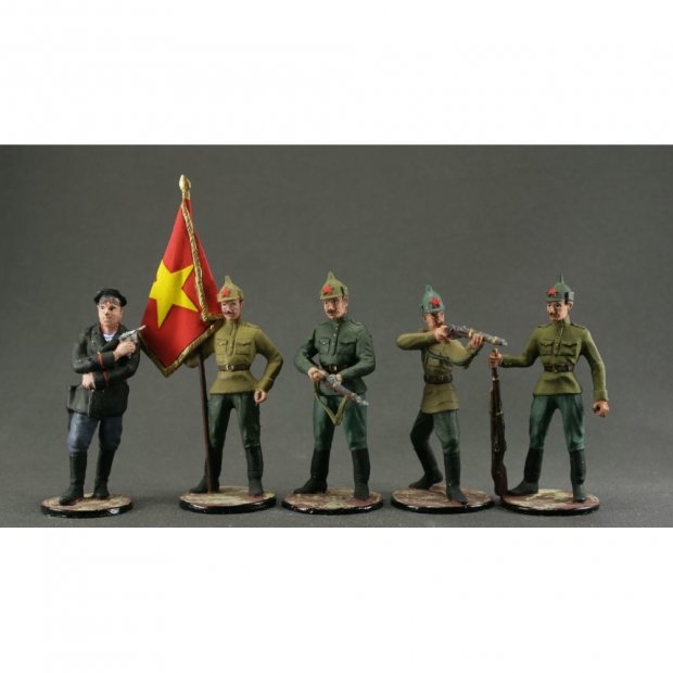 Red Army Soldiers Set Of 5 Figures