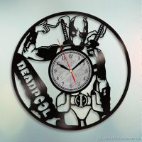 Handmade Marvel - Deadpool V.2 Vinyl Wall Clock