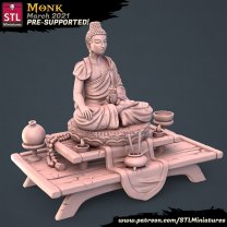 Monk Statue Figure (Unpainted)