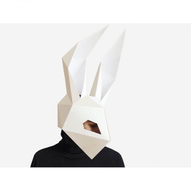 White Rabbit Mask 3D Building Set