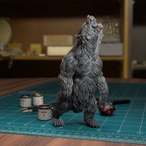 Howling bear Figure (Unpainted)