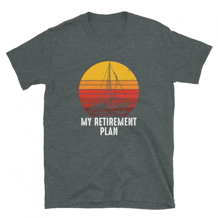 Retro Sunset Retirement Sailboat Sailor Unisex T-Shirt