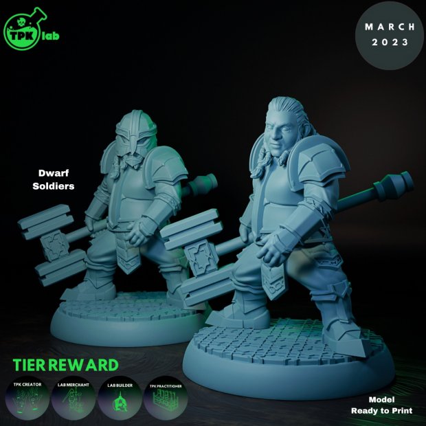 Dwarf Soldiers 03 Figure (Unpainted)