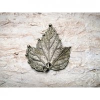 Silver Currant Leaf Pendant Necklace