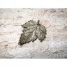 Silver Currant Leaf Pendant Necklace