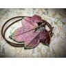 Gradient Cherry Leaves Pendant Necklace