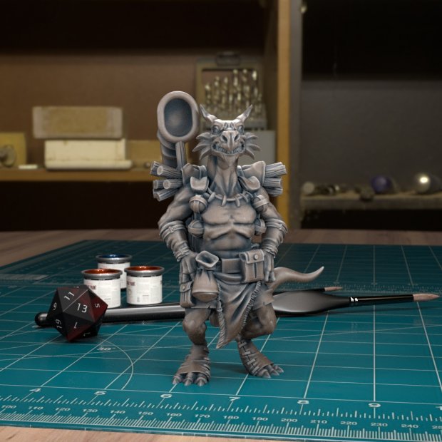 Kobold Butterfly Catcher Figure (Unpainted)