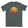 Retro Sunset Canoeing Paddler Unisex T-Shirt