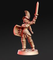 Gladiator with sword and shield Figure (Unpainted)