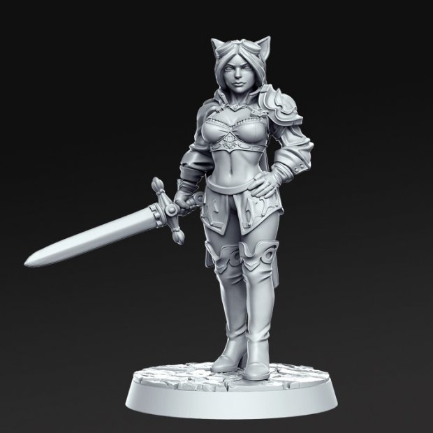 Catgirl Figure (Unpainted)