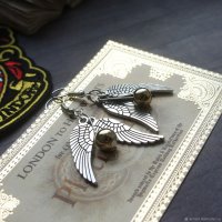 Handmade Harry Potter - Golden Snitch Earrings