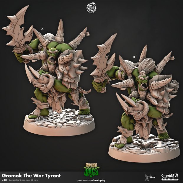 Gromok The War Tyrant Figure (Unpainted)