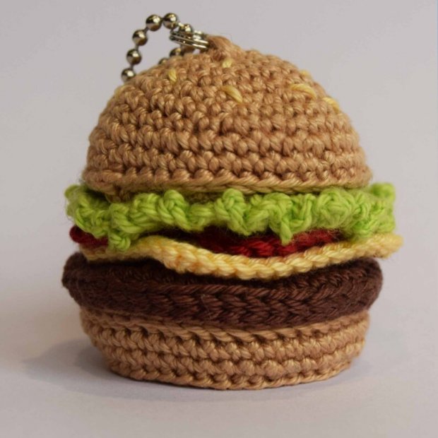 Burger Keychain