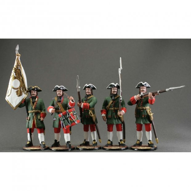 Soldiers Of Peter The Great V.2 Set Of 5 Figures