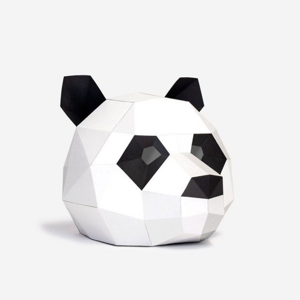 Panda Mask 3D Building Set