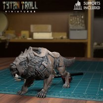 Armored Wolf Figure (Unpainted)
