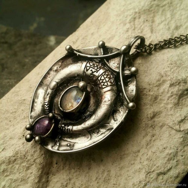 Brass Moon Necklace