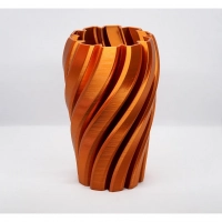 3D Printed Vase In Spiral Style