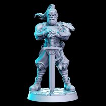Mad grandfather with a sword Figure (Unpainted)